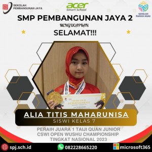 Prestasi Juara 1 Wushu Championsip Nasional 2023